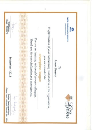 Excellence Certificate 2