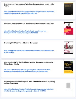 Beginning Css Cascading Style Sheets For Web Design Wrox Beginning ...