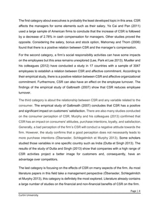 Research Paper- The Effects of Corporate Social Responsibility on ...