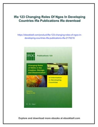 Ifla 123 Changing Roles Of Ngos In Developing Countries Ifla ...