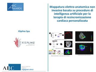 XSpline Spa
Mappatura elettro-anatomica non
invasiva basata su procedure di
intelligenza artificiale per la
terapia di resincronizzazione
cardiaca personalizzata
 