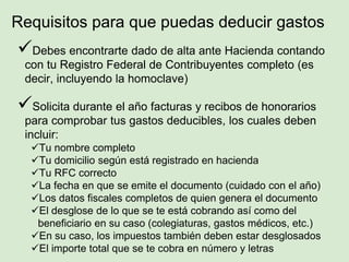Gastos deducibles para empleados y personas físicas | PPTX