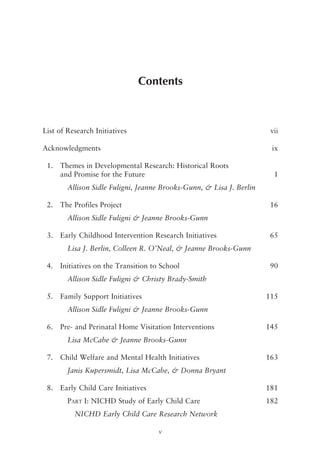 Early Child Development In The 21st Century Profiles Of Current ...