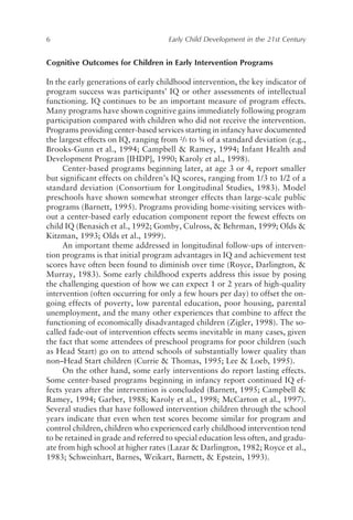 Early Child Development In The 21st Century Profiles Of Current ...