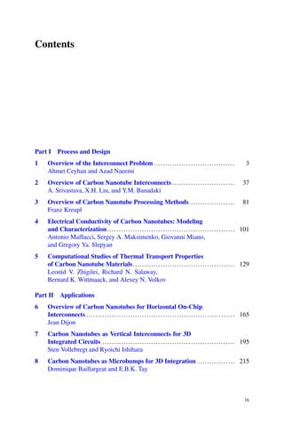 Carbon Nanotubes for Interconnects: Process, Design and Applications ...