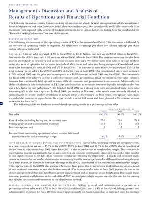 tjx Annual Reports2001