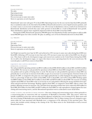 tjx Annual Reports2001