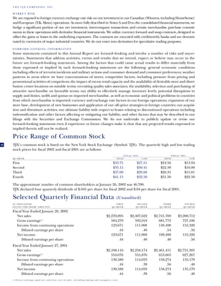 tjx Annual Reports2001