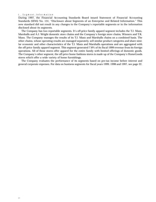 tjx Annual Reports1998