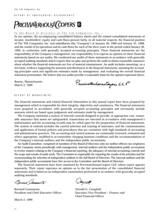 tjx Annual Reports1998