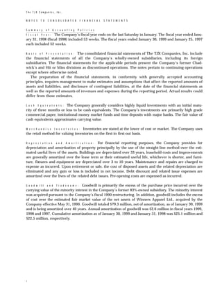 tjx Annual Reports1998