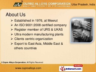 Brass Welding Rod by Cupro Alloys Corporation Meerut