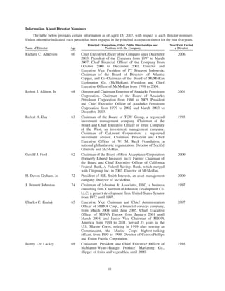 freeport-mcmoran copper& gold Proxy Statement 2007