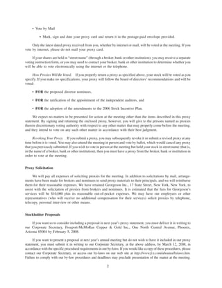 freeport-mcmoran copper& gold Proxy Statement 2007