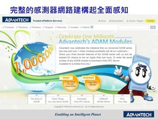 強固型
RS-485
Digital I/O
RS-485
乙太網
即時
乙太網
完整的感測器網路建構起全面感知
ADAM-6117 ADAM-6118 ADAM-6124 ADAM-6150 ADAM-6156 ADAM-6160
ADAM-6017 ADAM-6018 ADAM-6024 ADAM-6050 ADAM-6056 ADAM-6060
ADAM-4117 ADAM-4118 ADAM-4124 ADAM-4150 ADAM-4156 ADAM-4160
ADAM-4017 ADAM-4018 ADAM-4024 ADAM-4050 ADAM-4056 ADAM-4060
 