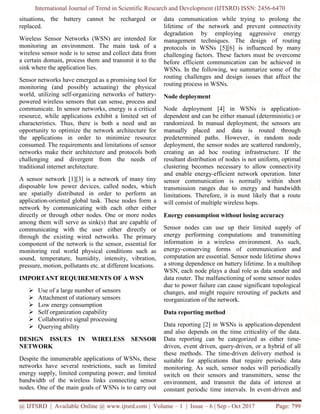 Design Issues and Applications of Wireless Sensor Network | PDF