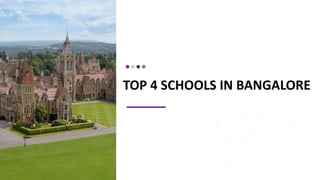 TOP 4 SCHOOLS IN BANGALORE
 