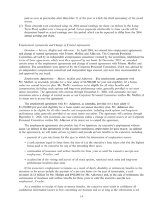freeport-mcmoran copper& gold Proxy Statement 2005