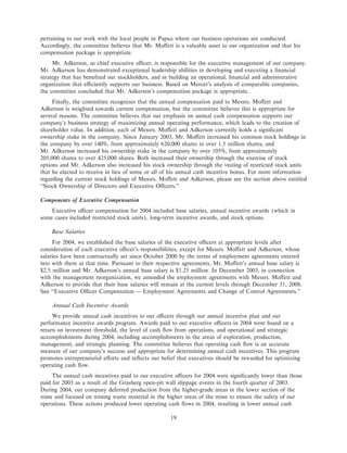 freeport-mcmoran copper& gold Proxy Statement 2005