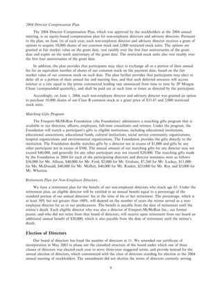 freeport-mcmoran copper& gold Proxy Statement 2005