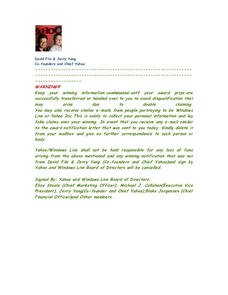 Award Notification Letter