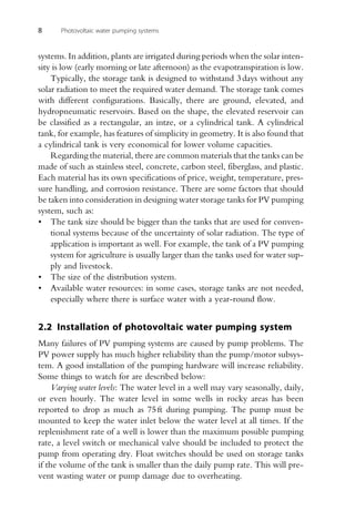 Photovoltaic Water Pumping Systems Concept Design And Methods Of ...