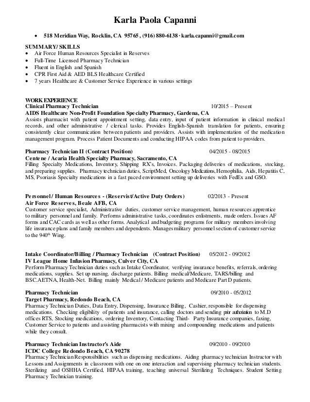 contract position on resumes