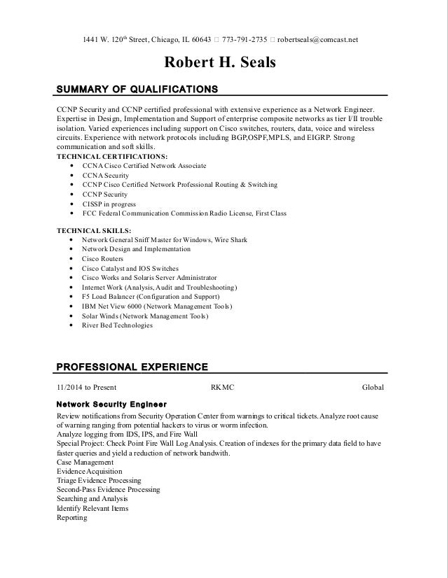 robert h seals resume april 10 2015 resume chicago