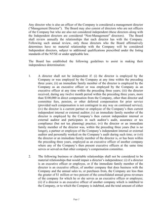 CHS Corporate Governance Guidelines