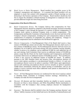 CHS Corporate Governance Guidelines