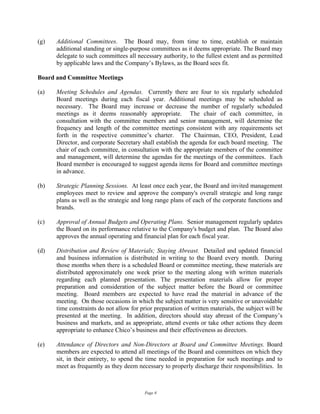 CHS Corporate Governance Guidelines