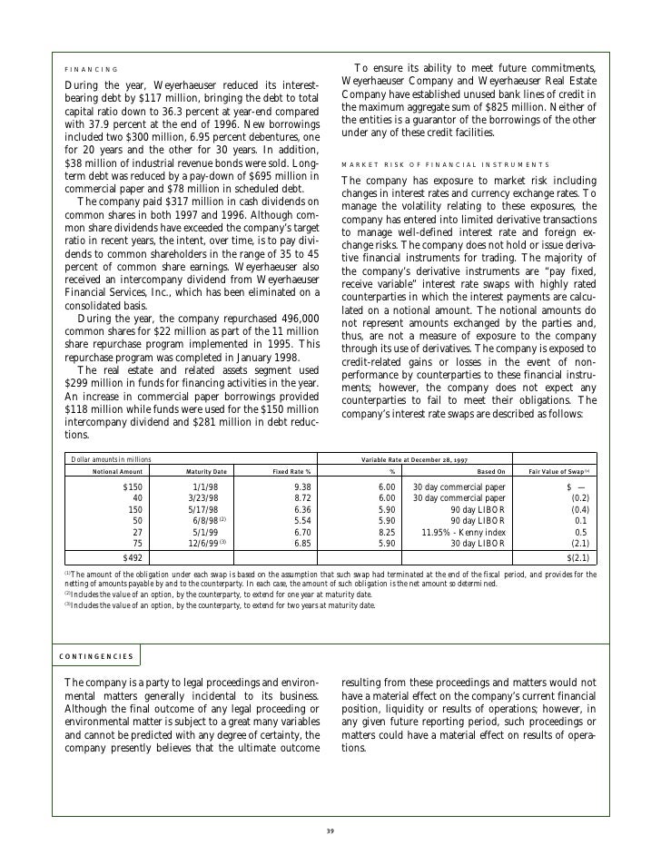 weyerhaeuser annual reports 1997