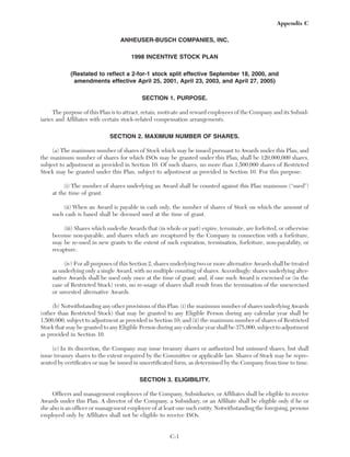 anheuser-busch A-BProxy2005