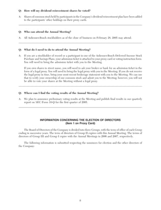 anheuser-busch A-BProxy2005