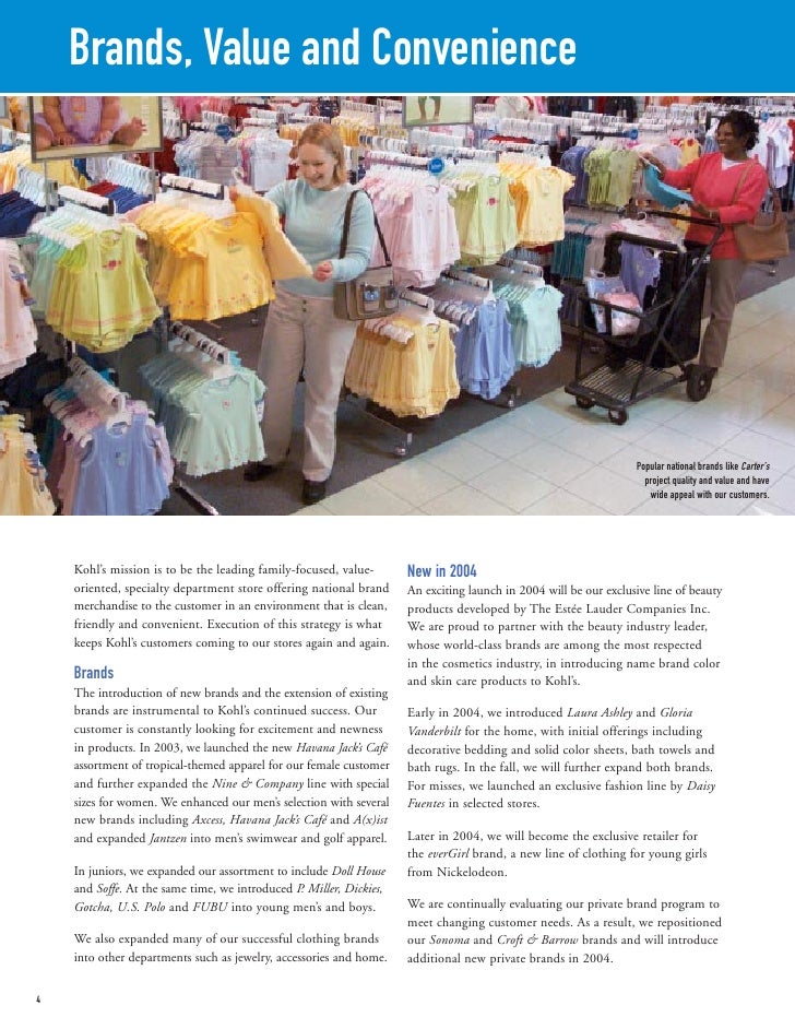 kohl's annual reports 2003