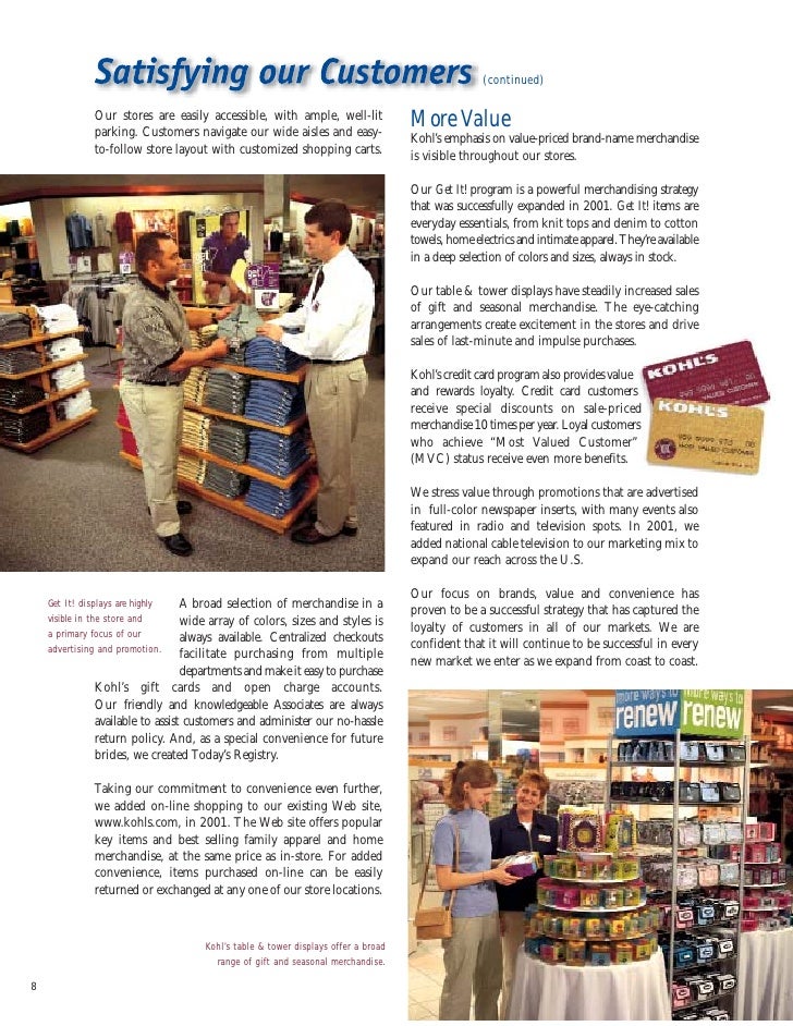 kohl's annual reports2001