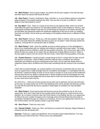nike Q209EarningsTranscript