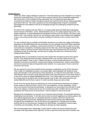 nike Q209EarningsTranscript