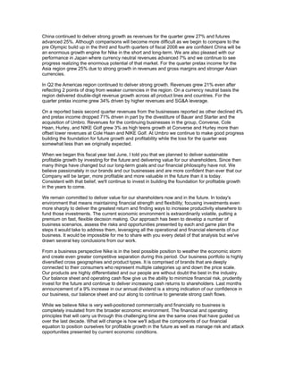 nike Q209EarningsTranscript