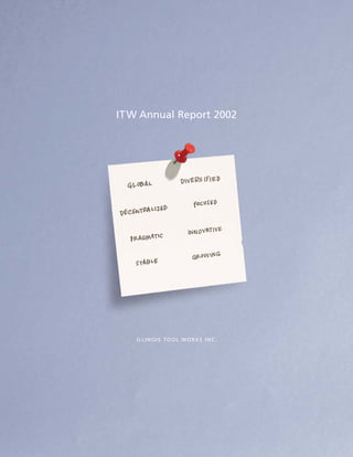 IT W Annual Report 2002




   ILLINOIS TOOL WORKS INC.
 