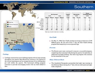 anadarko petroleum 2Q08 Operations Report 