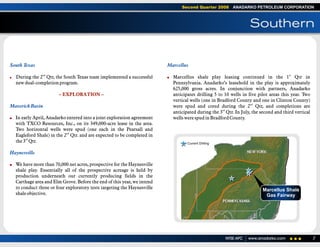 anadarko petroleum 2Q08 Operations Report 