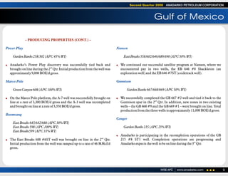 anadarko petroleum 2Q08 Operations Report 