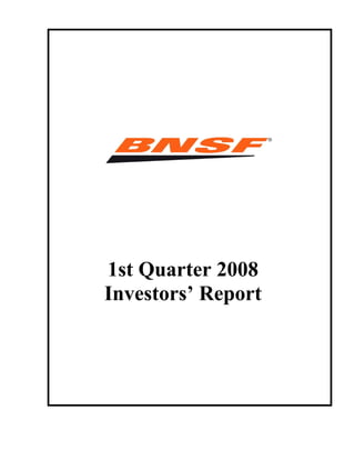 1st Quarter 2008
Investors’ Report
 