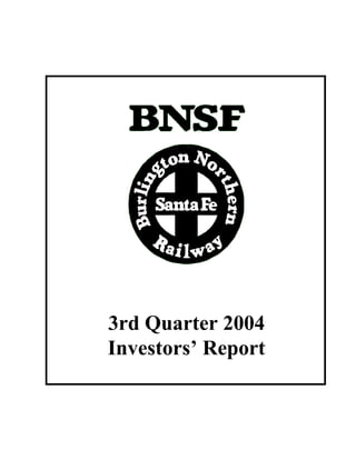 3rd Quarter 2004
Investors’ Report
 