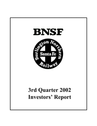 3rd Quarter 2002
Investors’ Report
 