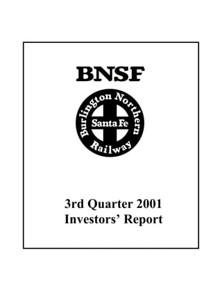3rd Quarter 2001
Investors’ Report
 