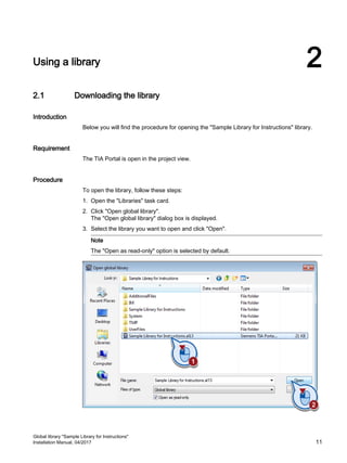 Sample Library Instructions 109476781 sample library_for_instructions-v14_sp1_doku_v1_03_en | PDF