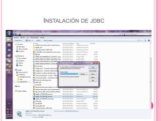 INSTALACIÓN DE JDBC
 