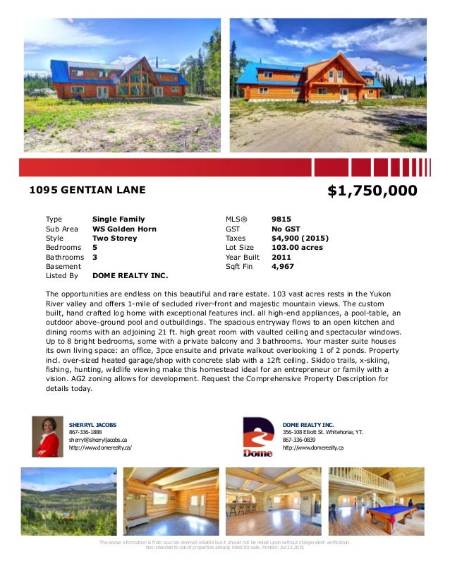 1095 gentian lane whitehorse real estate yukon real estate